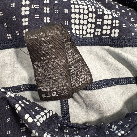 Sweaty Betty Power Crop Leggings Navy‎ Pattern Size 4–6 - Picture 2 of 7